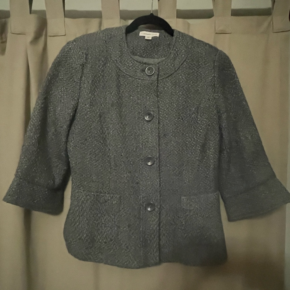 Coldwater Creek Charcoal Textured Blazer